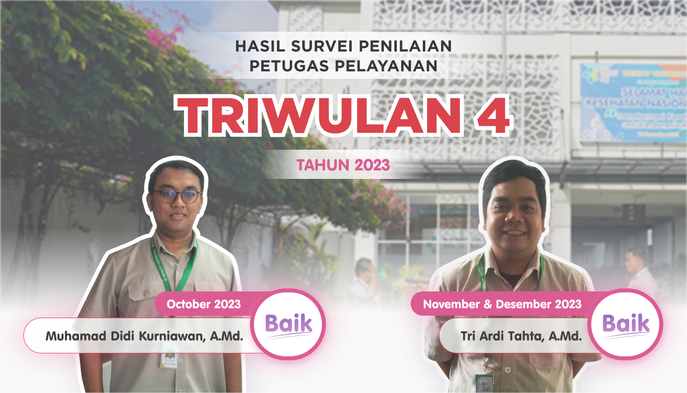 Hasil Survei Penilaian Petugas Pelayanan BBTKLPP Yogyakarta Triwulan 4 Tahun 2023